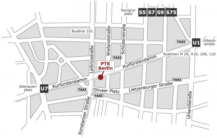 Karte Psychotherapeutenkammer Berlin